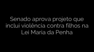 ​Senado aprova projeto que inclui violência contra filhos na Lei Maria da Penha 